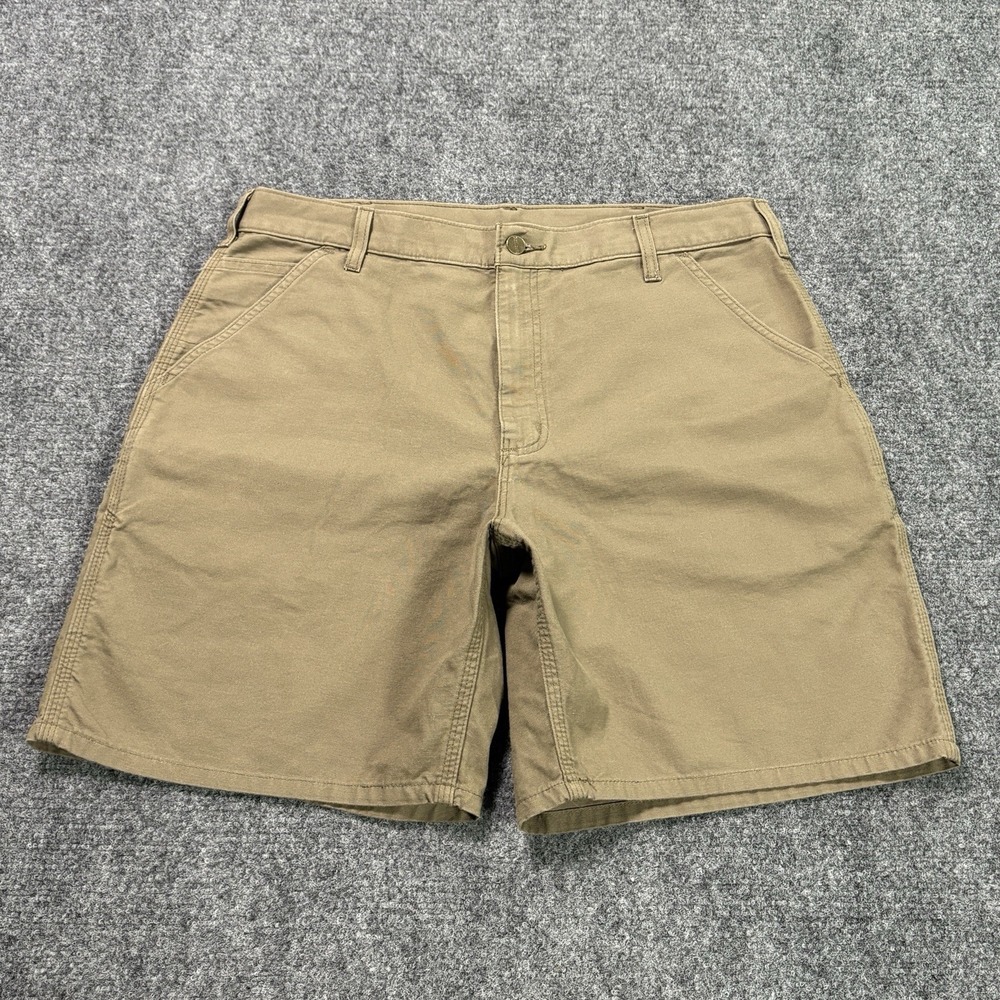 Vintage Y2K Carhartt Carpenter Shorts Men's 36 Brown Baggy Workwear B144 LBR